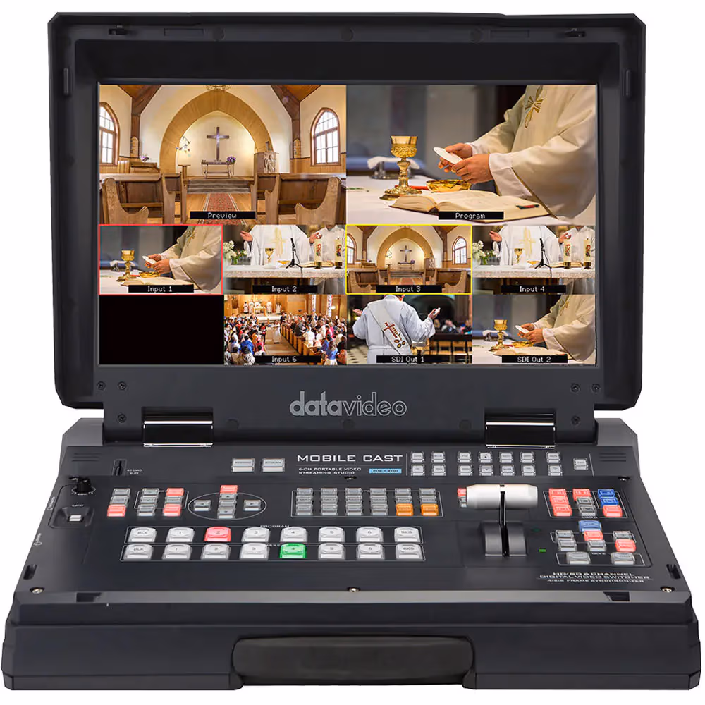 Datavideo HS-1300 Mobile Cast 6-16 Channel HD Portable Video Streaming Studio. rental in Dhaka Bangladesh