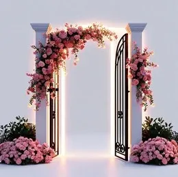 Premium Artificial Flower Stage Backdrop & Entrance Gate rental in Dhaka Bangladesh - Decor & Styling