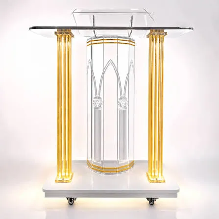 Clear Acrylic / Wooden Podium (Rostrum) rental in Dhaka Bangladesh - Furniture Rental